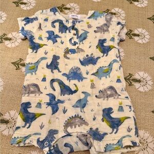 Angel Dear Dinosaur Print Muslin Baby Romper